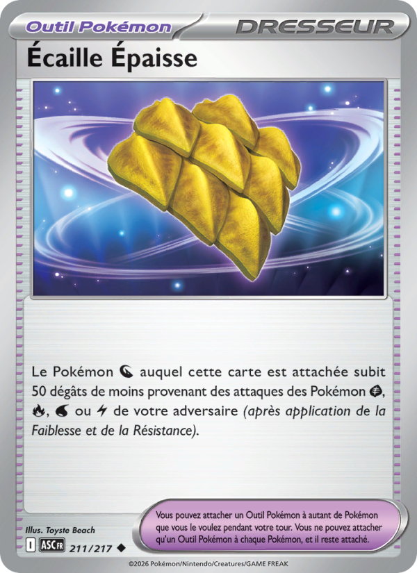 Écaille Épaisse 211 — Erhabene Helden (French Pokémon TCG card)