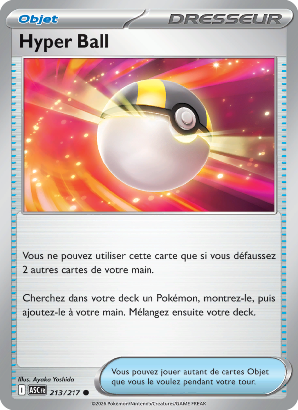 Hyper Ball 213 — Erhabene Helden (French Pokémon TCG card)