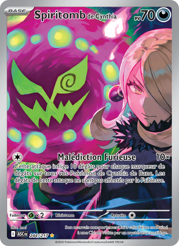 Spiritomb de Cynthia 244 — Erhabene Helden (French Pokémon TCG card)