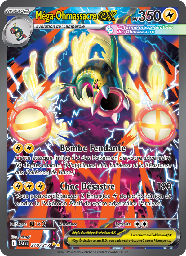 Méga-Ohmassacre-ex 278 — Erhabene Helden (French Pokémon TCG card)