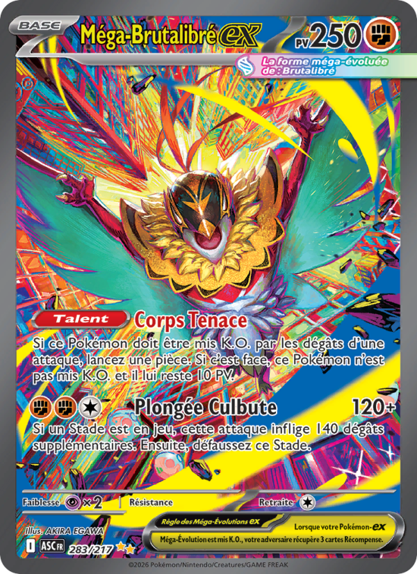 Méga-Brutalibré-ex 283 — Erhabene Helden (French Pokémon TCG card)