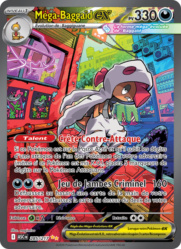 Méga-Baggaïd-ex 285 — Erhabene Helden (French Pokémon TCG card)