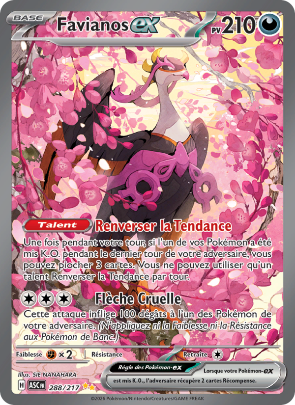 Favianos-ex 288 — Erhabene Helden (French Pokémon TCG card)