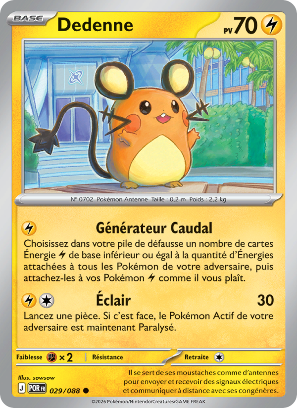 Dedenne 029 — Optimale Ordnung (French Pokémon TCG card)