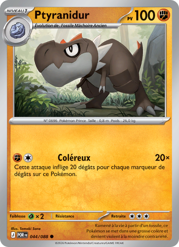 Ptyranidur 044 — Optimale Ordnung (French Pokémon TCG card)