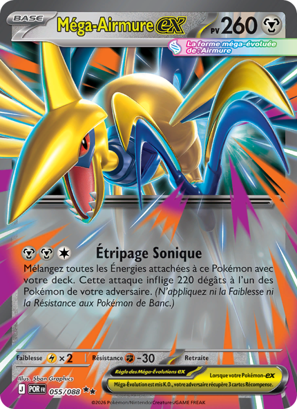 Méga-Airmure-ex 055 — Optimale Ordnung (French Pokémon TCG card)