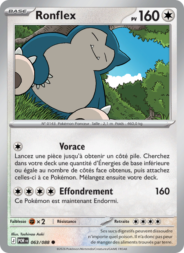 Ronflex 063 — Optimale Ordnung (French Pokémon TCG card)