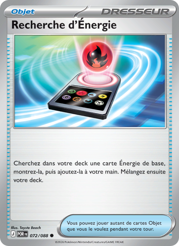 Recherche d'Énergie 072 — Optimale Ordnung (French Pokémon TCG card)