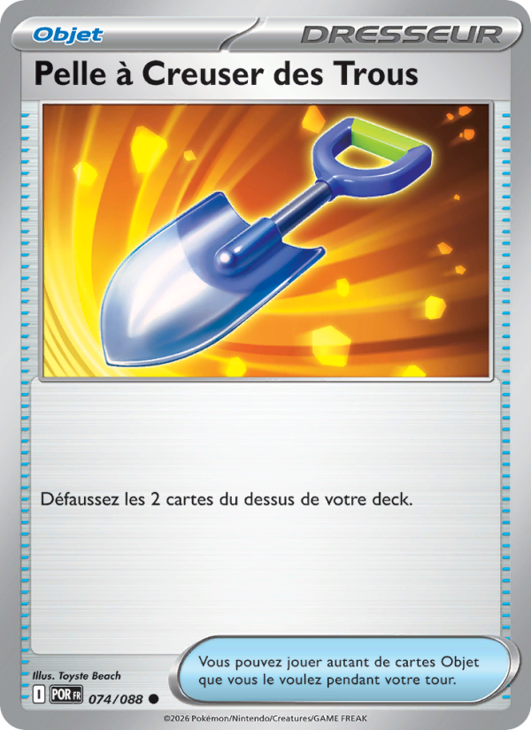 Pelle à Creuser des Trous 074 — Optimale Ordnung (French Pokémon TCG card)