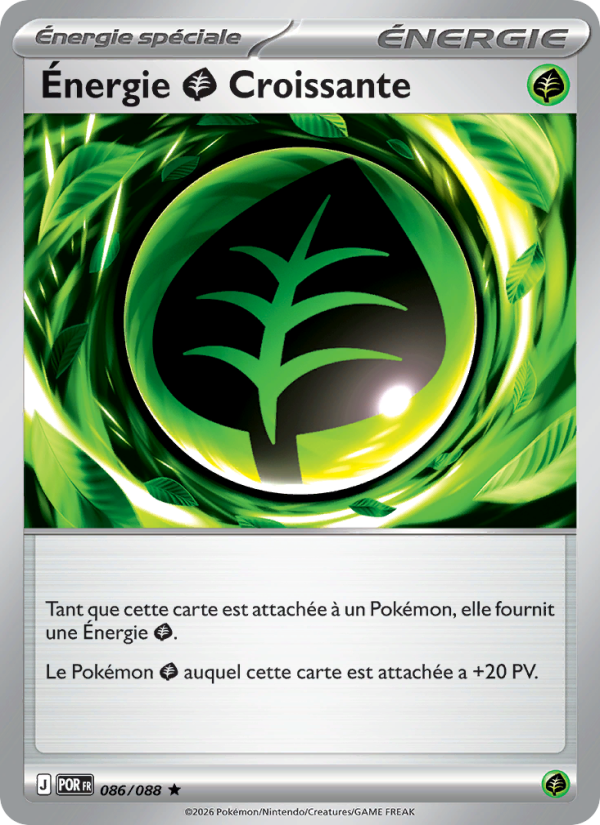 Énergie Grass Croissante 086 — Optimale Ordnung (French Pokémon TCG card)
