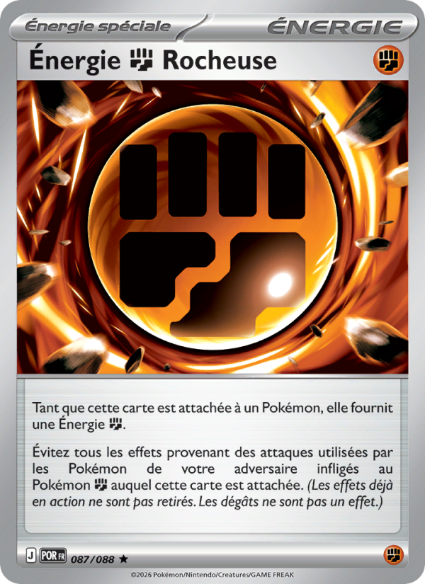 Énergie Fighting Rocheuse 087 — Optimale Ordnung (French Pokémon TCG card)