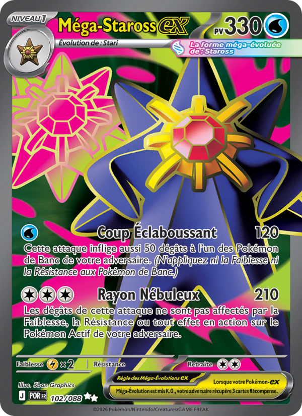 Méga-Staross-ex 102 — Optimale Ordnung (French Pokémon TCG card)