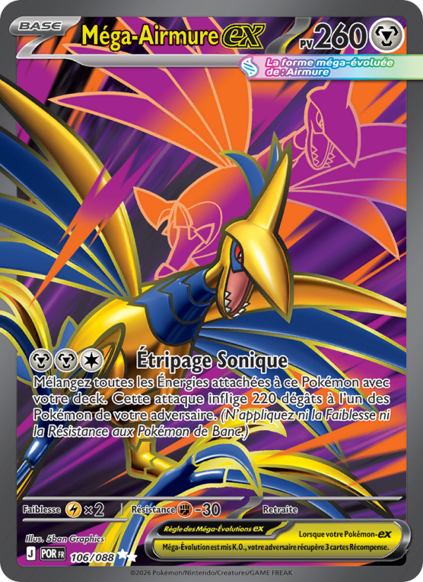 Méga-Airmure-ex 106 — Optimale Ordnung (French Pokémon TCG card)