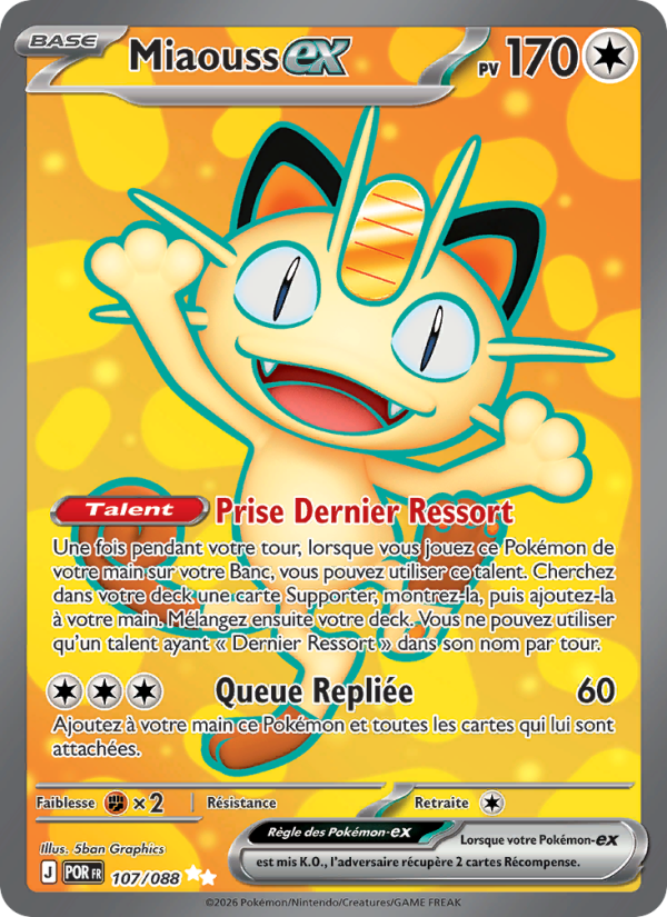 Miaouss-ex 107 — Optimale Ordnung (French Pokémon TCG card)