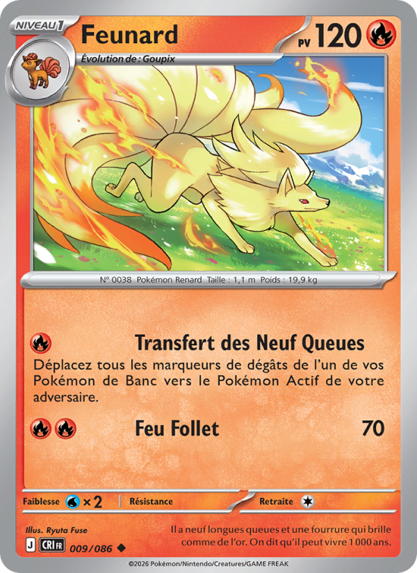 Feunard 009 — Wachsendes Chaos (French Pokémon TCG card)