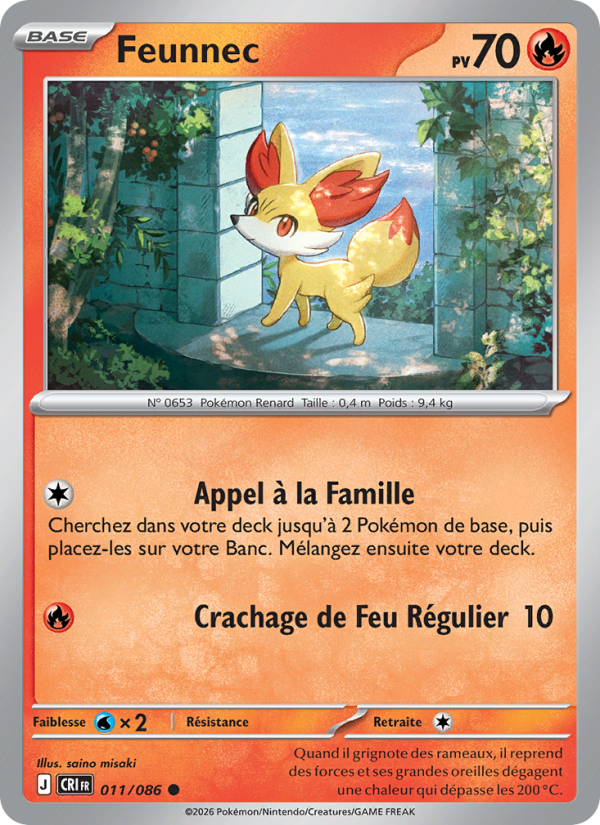 Feunnec 011 — Wachsendes Chaos (French Pokémon TCG card)