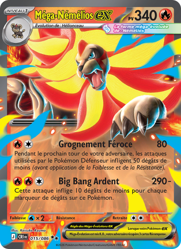 Méga-Némélios-ex 015 — Wachsendes Chaos (French Pokémon TCG card)