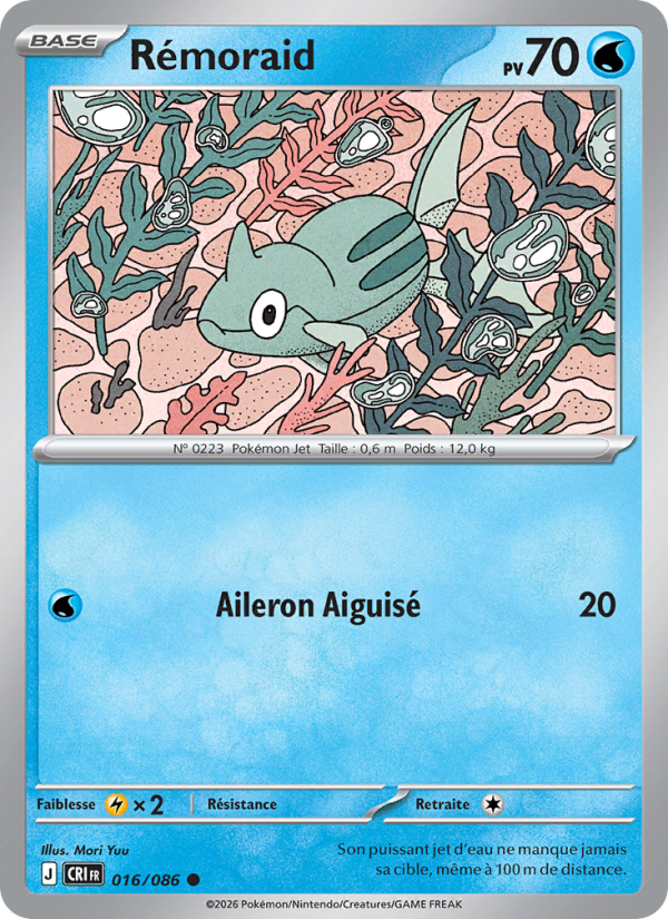 Rémoraid 016 — Wachsendes Chaos (French Pokémon TCG card)
