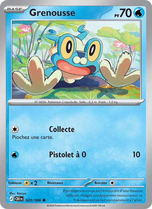 Grenousse 020 — Wachsendes Chaos (French Pokémon TCG card)