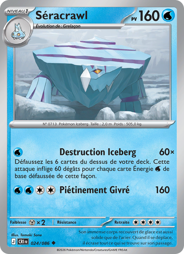 Séracrawl 024 — Wachsendes Chaos (French Pokémon TCG card)