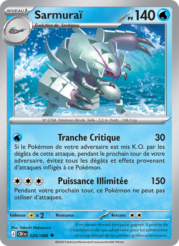 Sarmuraï 026 — Wachsendes Chaos (French Pokémon TCG card)