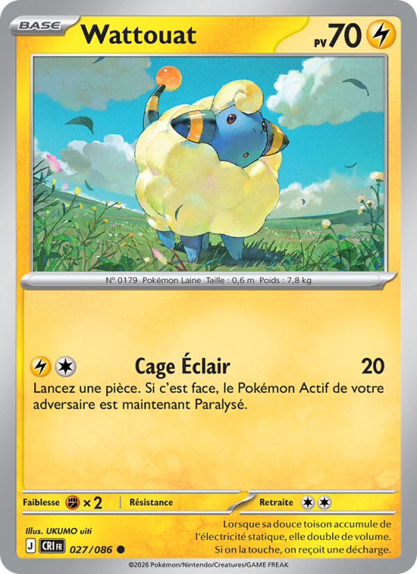 Wattouat 027 — Wachsendes Chaos (French Pokémon TCG card)