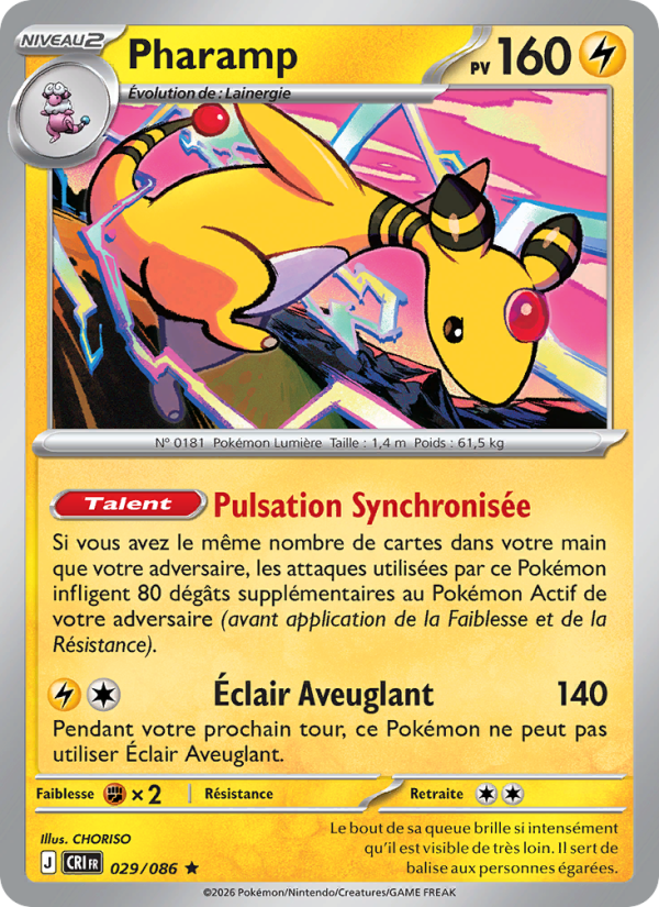 Pharamp 029 — Wachsendes Chaos (French Pokémon TCG card)