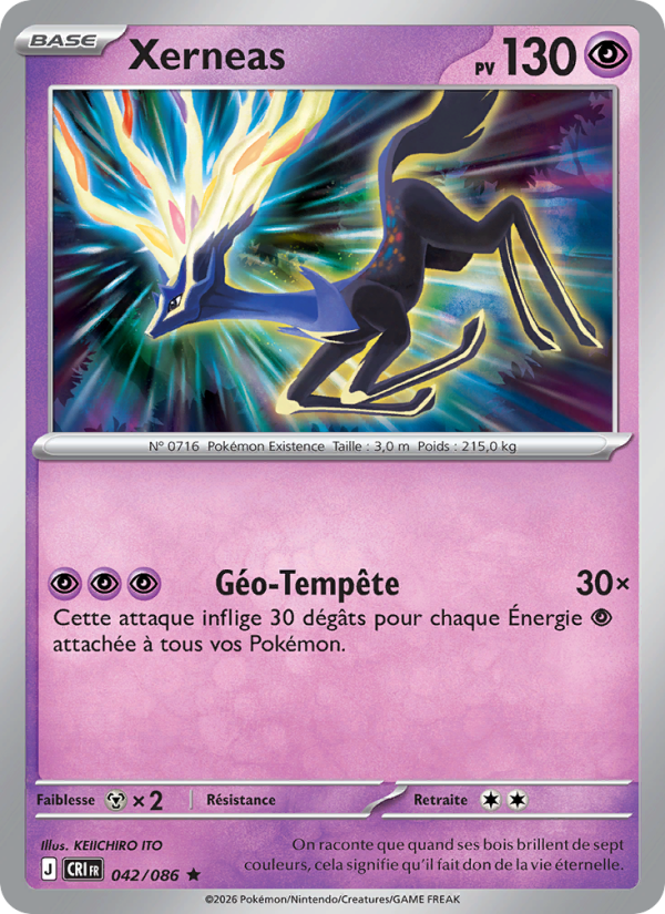 Xerneas 042 — Wachsendes Chaos (French Pokémon TCG card)