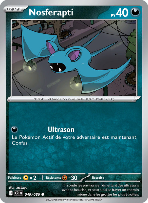 Nosferapti 049 — Wachsendes Chaos (French Pokémon TCG card)