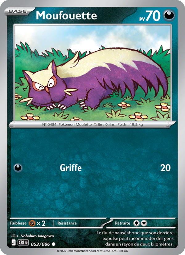 Moufouette 053 — Wachsendes Chaos (French Pokémon TCG card)