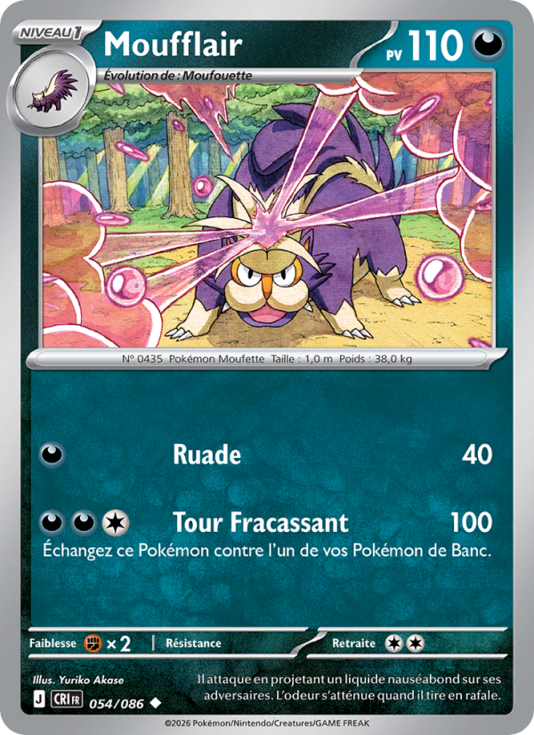 Moufflair 054 — Wachsendes Chaos (French Pokémon TCG card)