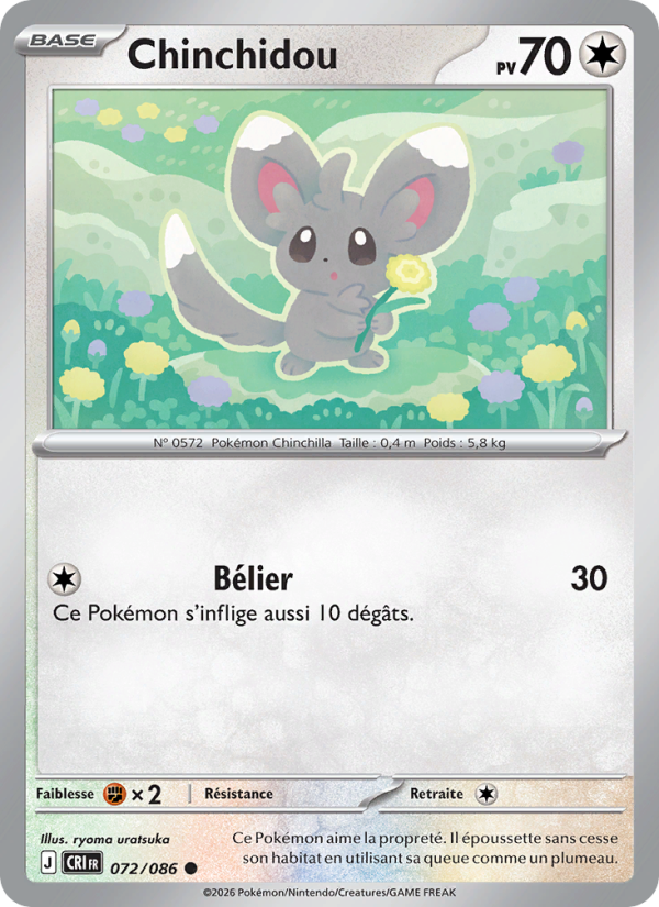 Chinchidou 072 — Wachsendes Chaos (French Pokémon TCG card)