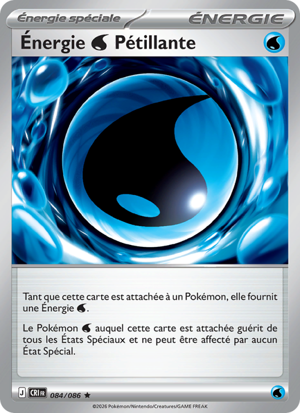 Énergie Water Pétillante 084 — Wachsendes Chaos (French Pokémon TCG card)