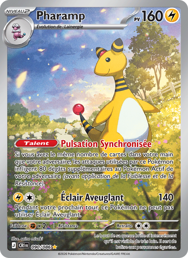 Pharamp 090 — Wachsendes Chaos (French Pokémon TCG card)