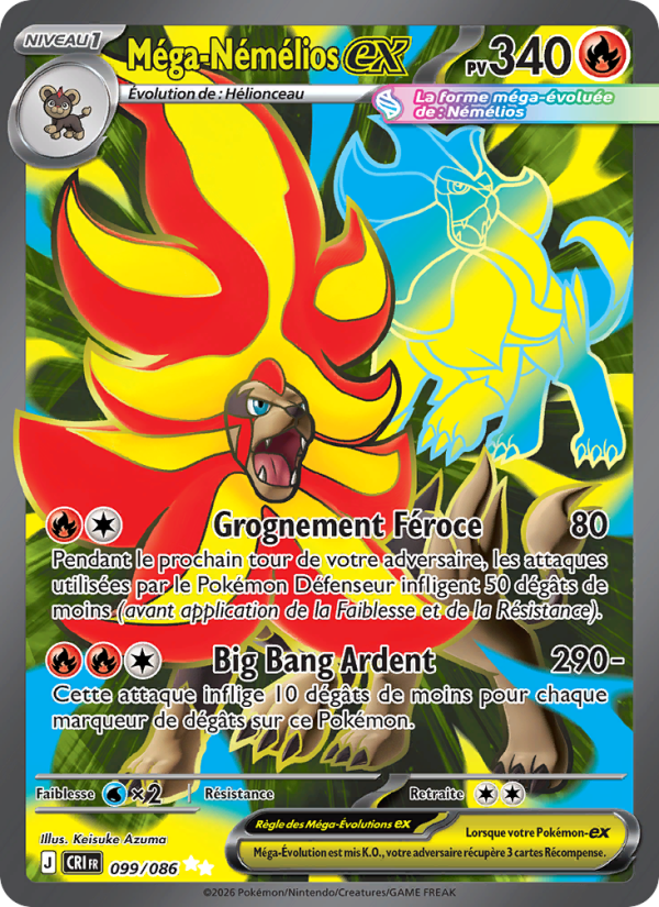 Méga-Némélios-ex 099 — Wachsendes Chaos (French Pokémon TCG card)