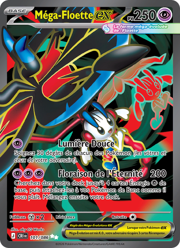 Méga-Floette-ex 101 — Wachsendes Chaos (French Pokémon TCG card)