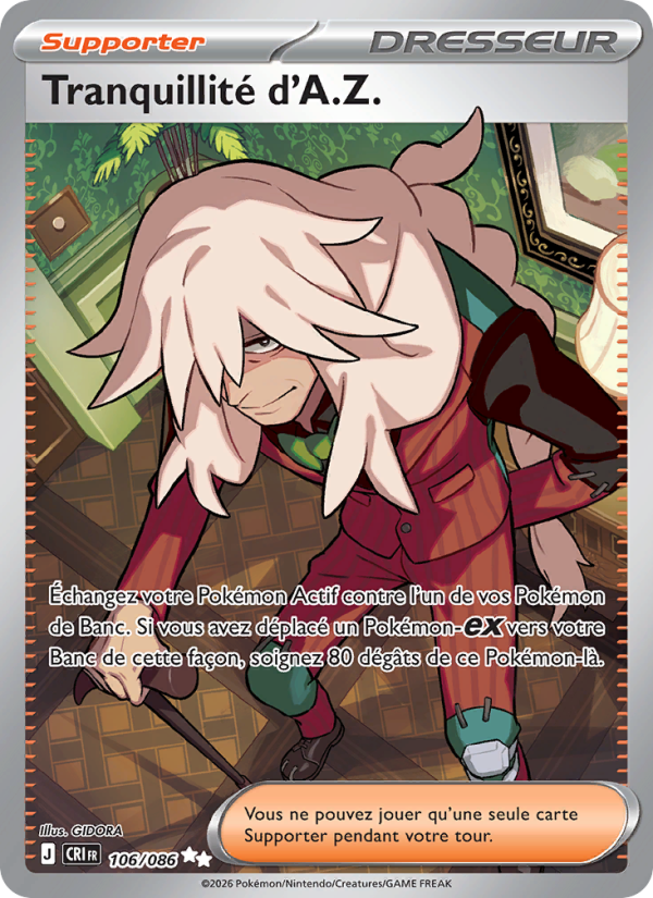 Tranquillité d'A.Z. 106 — Wachsendes Chaos (French Pokémon TCG card)