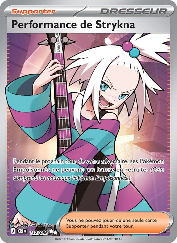 Performance de Strykna 112 — Wachsendes Chaos (French Pokémon TCG card)