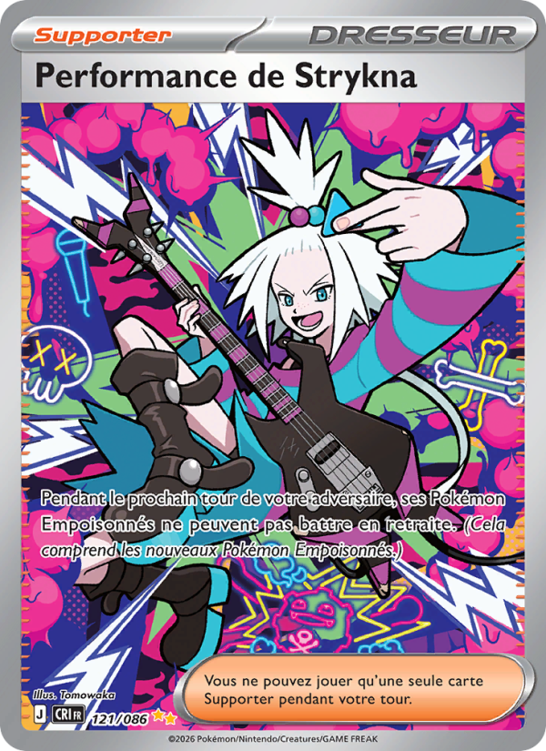 Performance de Strykna 121 — Wachsendes Chaos (French Pokémon TCG card)