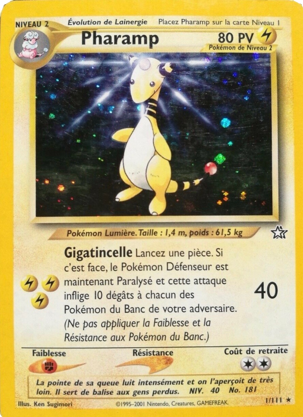 Pharamp 1 — Neo Genesis (French Pokémon TCG card)