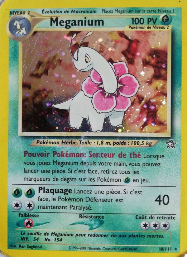 Meganium 10 — Neo Genesis (French Pokémon TCG card)