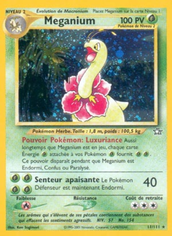 Meganium 11 — Neo Genesis (French Pokémon TCG card)