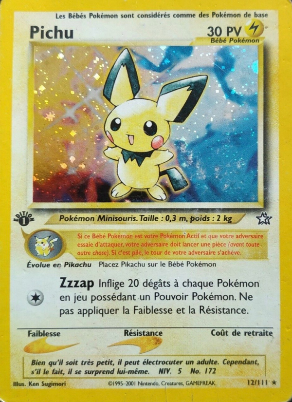 Pichu 12 — Neo Genesis (French Pokémon TCG card)