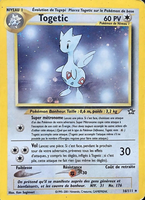 Togetic 16 — Neo Genesis (French Pokémon TCG card)