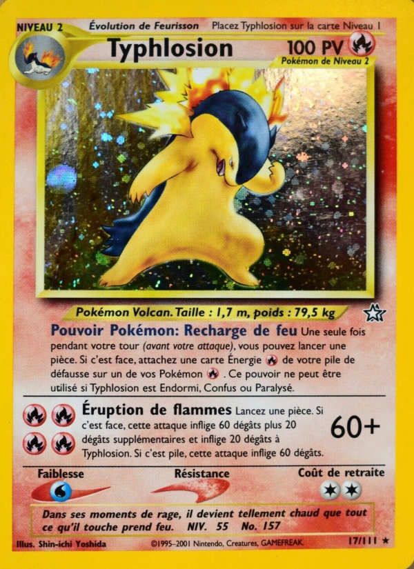 Typhlosion 17 — Neo Genesis (French Pokémon TCG card)