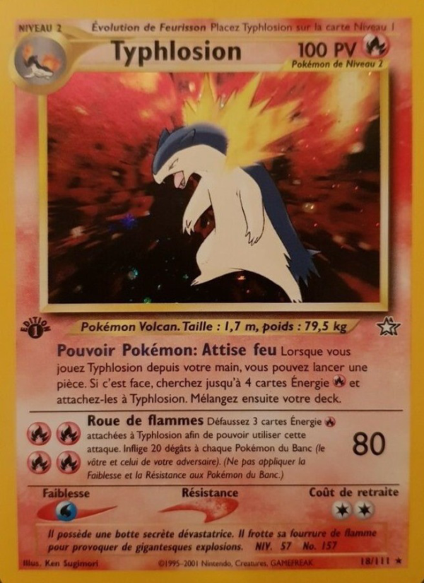 Typhlosion 18 — Neo Genesis (French Pokémon TCG card)