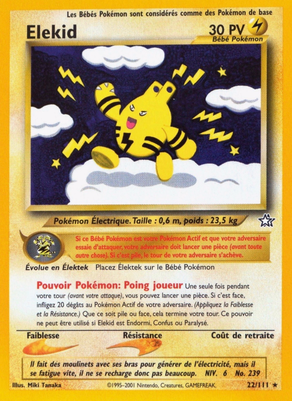 Elekid 22 — Neo Genesis (French Pokémon TCG card)