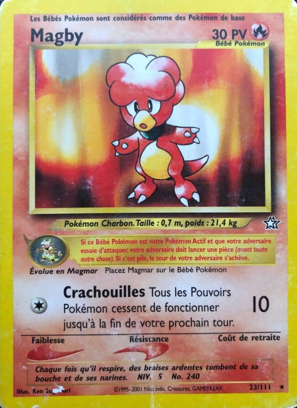 Magby 23 — Neo Genesis (French Pokémon TCG card)