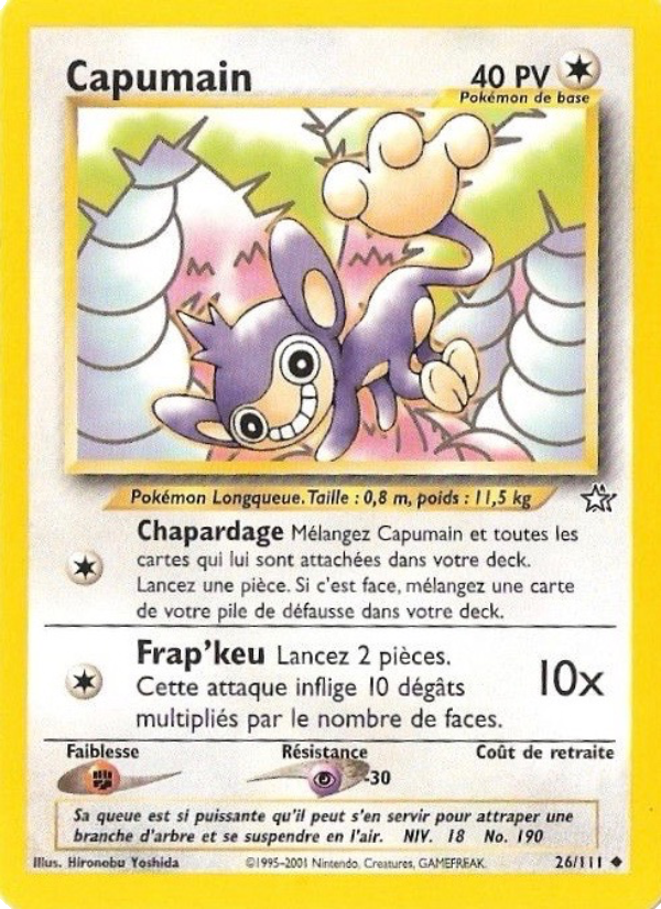 Capumain 26 — Neo Genesis (French Pokémon TCG card)