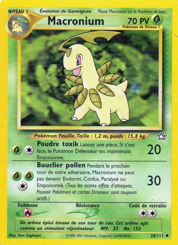 Macronium 28 — Neo Genesis (French Pokémon TCG card)